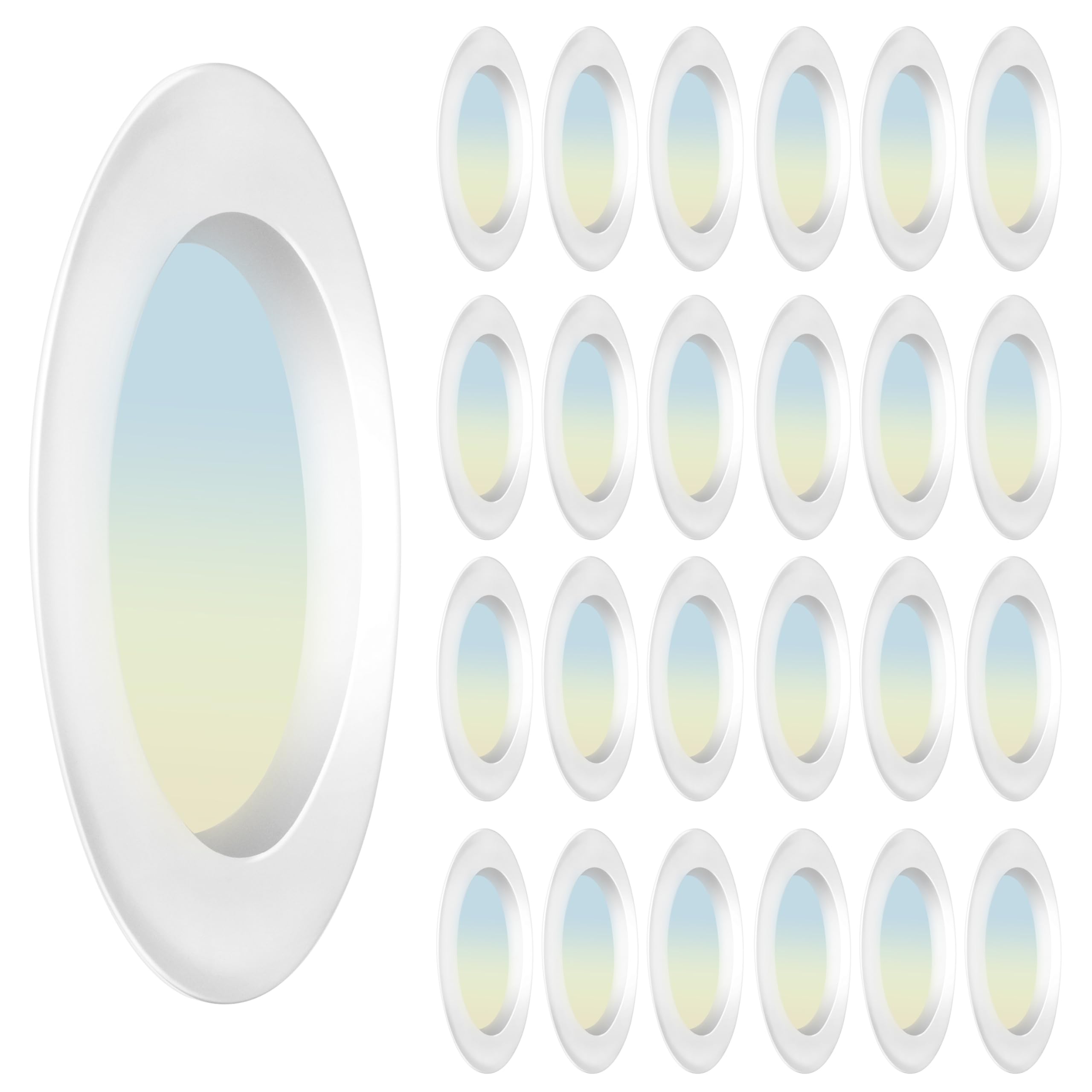 Photo 1 of Feit Electric 5-6" LED Recessed Downlight, High Output, 120W Equivalent, Dimmable, 5CCT Selectable White, 90 CRI, 1290 Lumens, 45 Year Lifetime, LEDR56HO/6WYCA/4/6, 24 Pack