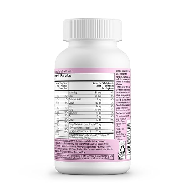 ONE A DAY PRENATAL VITAMINS- FOLIC ACID, IRON, OMEGA- 3 (DHA), PREGNANCY VITAMINS FOR WOMEN, PRENATAL MULTIVITAMIN FOR MOM AND BABY SUPPORT, PREGNANCY MUST HAVES 90 CT (PACKAGING MAY VARY)
