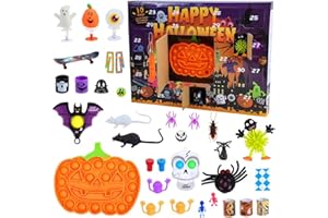 MooMoo Baby Halloween Advent Calendar with Surprise Toys for Kids Nightmare Advent Calendar with Sensory Toys for Halloween Party for 10 Days