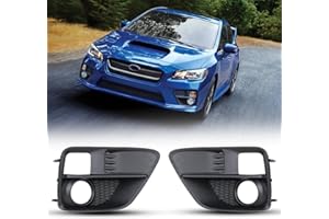 Winjet Fog Light Bezels For 2015 2016 2017 Subaru WRX/STI, Black PC Material Fog Light Cover Replacement, A Pair Fog Light Bezel Cover Driver & Passenger Side Fog Lamp Bezels