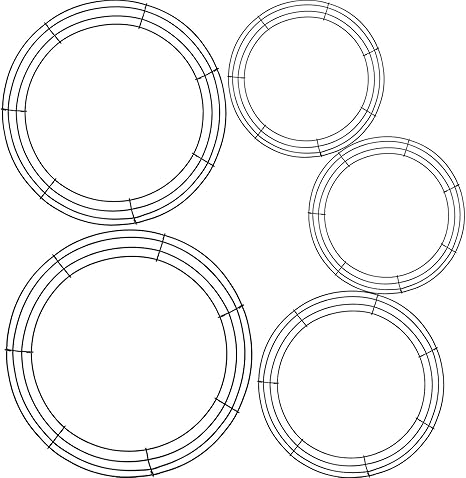 Amazon Com Tatuo 5 Pieces Metal Wreath Frame Ring Round Diy