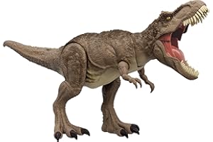 Mattel Jurassic World Chaos Theory All-Out Attack Tyrannosaurus Rex Dinosaur Action Figure Toy, T. rex with Rampage Attack, Chomp & Roar & Evolved Spikes, Digital Play