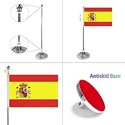 WXTWK 2 Pack Spain Flag Spanish Desk Flag Small