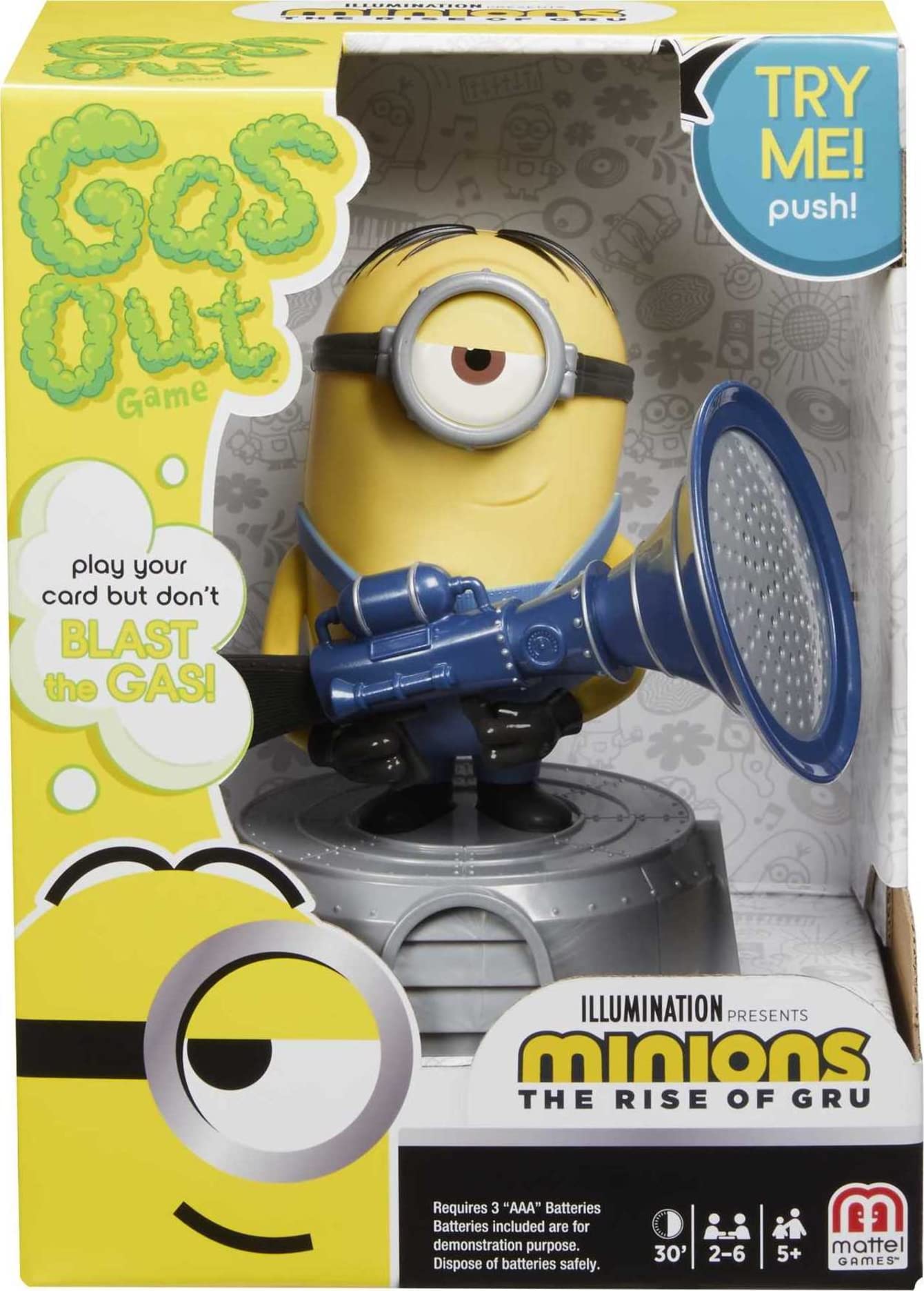 Mattel ILLUMINATION Presents MINIONS The RISE OF GRU Gas Out - Amazon Exclusive