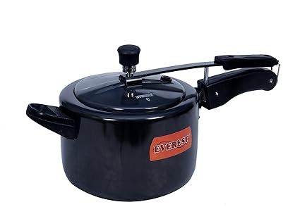Everest Hard Anodised Inner lid DUAL BASE(Induction & gas compatible) Pressure cooker,Model: HA-Classic (7 Liters)