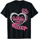 Birthday Queen Squad It's My Birthday Girls Women Matching T-Shirt