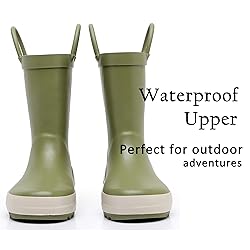 LANCDON Toddler Rain Boots for Boys and Girls