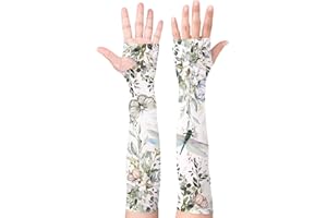 Buwuta Garden Sleeves for Women Dragonfly Sun Protection Sleeves Anti-Scratch Arm Cooling Sleeves for Farmers Sports