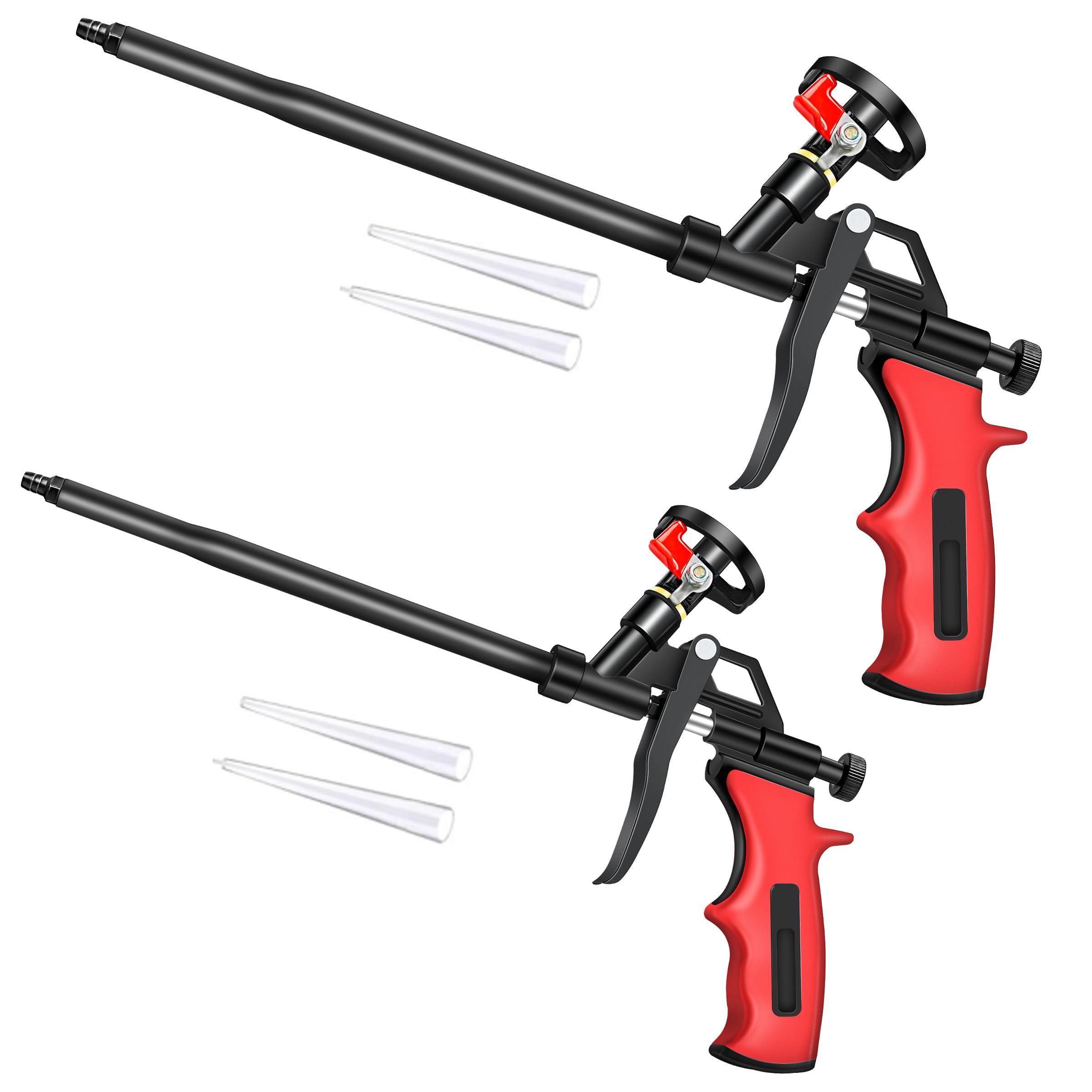 Photo 1 of ***ONLY ONE***Spray Foam Guns, 2 Pcs Spray Foam Insulation Gun, Professional Foam Dispensing Gun, Heavy Duty Expanding Foam Gun with 4 Pcs Long Tube Nozzle, Spray Foam Applicator for Caulking, Filling, Sealing