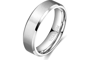 TIGRADE Titanium Rings 4MM 6MM 8MM 10MM Wedding Band in Comfort Fit Matte for Men Women Size 3-15