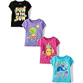 The Children's Place Baby-Girls and Toddler Unicorns,Butterflies,Trends Short Sleeve Graphic T-Shirts,4 Pack