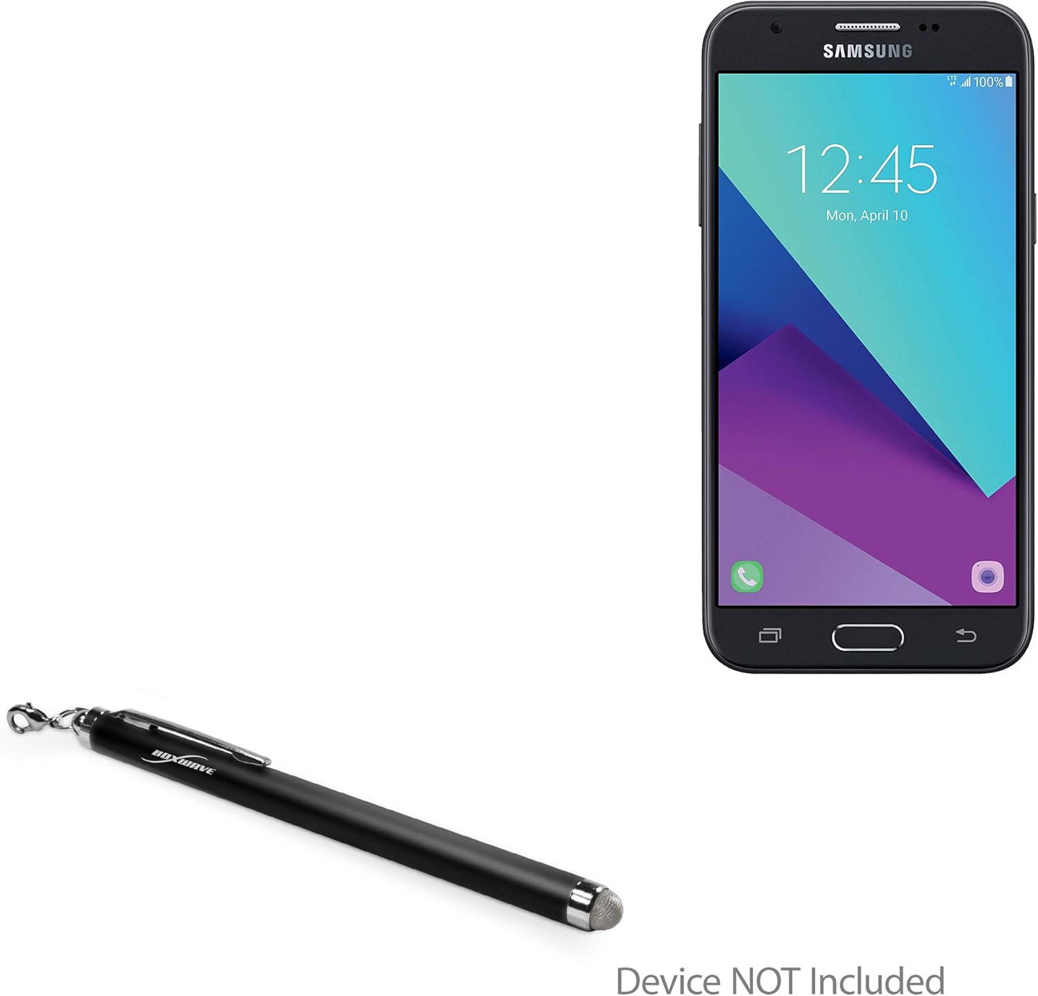 Samsung Galaxy J3 Luna Pro Stylus Pen, BoxWave [EverTouch Capacitive Stylus] Fiber Tip Capacitive Stylus Pen for Samsung Galaxy J3 Luna Pro - Jet Black