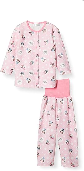 Amazon Co Jp ディズニー パジャマセット ディズニー ミニーマウス ニットキルト 前開き パジャマ 腹巻付き 女の子 ピンク 95 服 ファッション小物