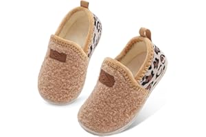 Lefflow Toddler Slippers Boys Girls House Shoes Slip on Baby Sock Shoes Lightweight Outdoor Walking Shoes