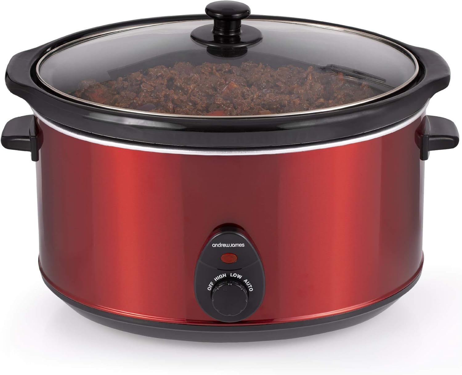 Andrew James Slow Cooker Hoekje 8 Liter Hardglazen Deksel En Afneembare Keramische Binnenpan Ideaal Voor Het Koken Van Maximaal 25 Middelgrote Porties 3 Temperatuurinstellingen Rood 380 W Amazon Nl
