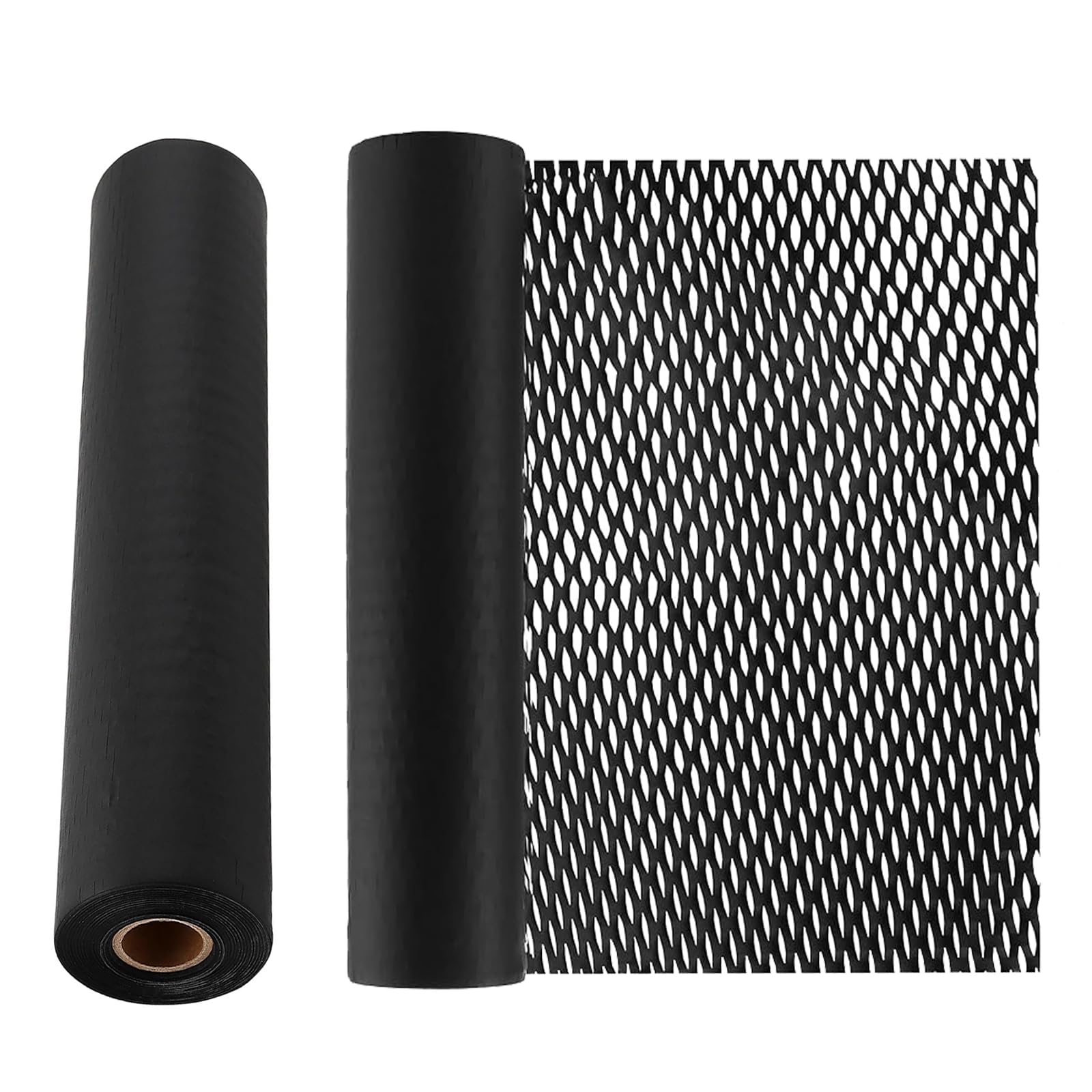 ZEONHEI 2 PCS Black Honeycomb Packing Paper Roll, 30cm x 30m Kraft Wrapping Paper, Honeycomb Cushioning Wrapping Paper Roll for Packaging Moving Shipping Suppliers Items
