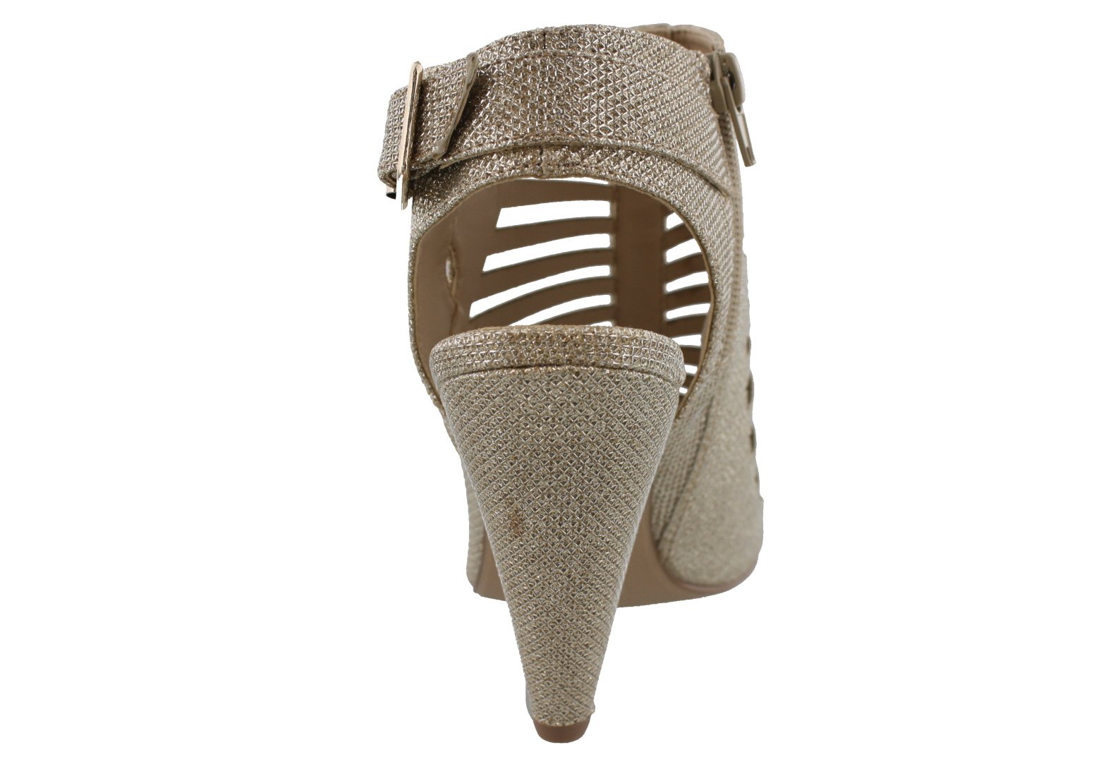 My Delicious Shoes Women's Shaky Synthetic Dress (6 B(M) US, Light Gold/Metal Glitter) - Image 5