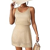 Dokotoo Summer Crochet Hollow Out Knit Beach Bathing Suit Swim Cover Ups Cruise Outfits Vacation Dresses for Women 2026