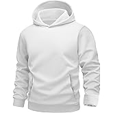 MAGCOMSEN Mens Hoodies Fashion Casual Athletic Hoody Pullover Fleece Lined Simple Soft Sweatshirts with Kangaroo Pocket