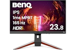 BenQ MOBIUZ EX240 Gaming Monitor 24" FHD 1080p 165Hz 1ms | IPS | HDRi | sRGB | Color Optimizer | Black eQualizer | Freesync | Eye-Care | Height, Swivel & Tilt | DisplayPort | HDMI | Built-In Speakers