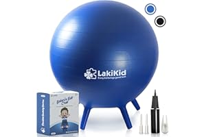 Balance Ball Chairs for Kids: LakiKid Flexible Seating Classroom Furniture- Stability Ball Chairs with Legs, Exercise Ball Chair, Yoga Ball Chair, Ideal Alternative Seating for Students (18"/45 CM)