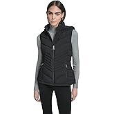 Calvin Klein Women's Lightweight Hooded Puffer Vest – Quilted Stretch Winter Outerwear With Zipper Pockets