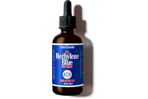 PureGood Pharmaceutical Grade Methylene Blue 1% (1 oz) | USP Grade, Third-Party Tested, Alcohol Free, Amber Dropper Bottle