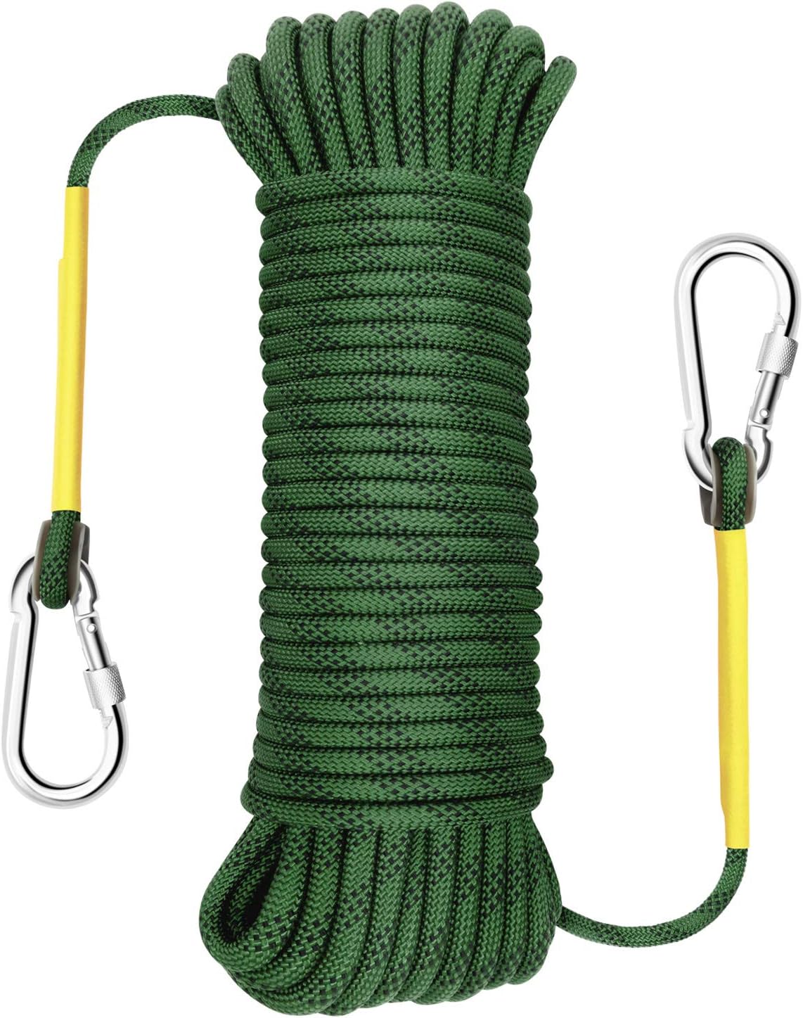 Amazon Com Gonex Static Climbing Rope 8mm Safety High Strength Tree Climbing Rappelling Rope Indoor Gym Outdoor Hiking Magnet Fishing Fire Escape Rope 32ft Army Green Sports Outdoors
