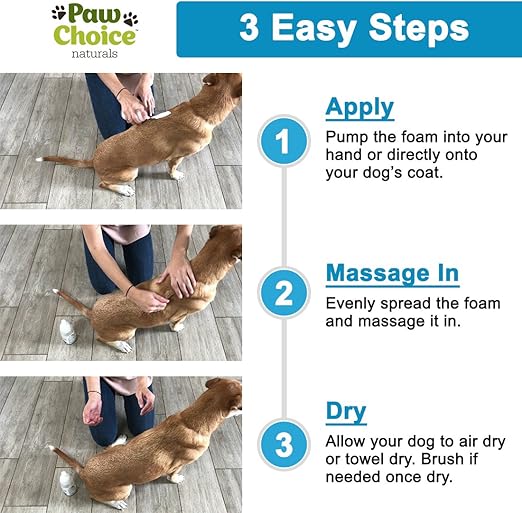 paw choice foaming mousse dog shampoo