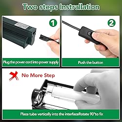 Hygger zoo T5 UVB Reptile Light Fixture Combo Kit