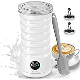 Secura Electric Milk Frother, Automatic Milk Steamer, 4-IN-1 Hot & Cold Foam Maker-8.4oz/240ml Milk Warmer for Latte, Cappuccinos, Macchiato with Silicone Spatula, Silent Operation & Shut-off