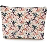 Cute Dragon Cosmetic Bag Dragon Stuff Merch Makeup Bag Funny Dragon Lover Gifts for Women Sister Animal Lovers Grandma Dragon Accessories Makeup Pouch Birthday Mothers Day Christmas Friendship Gifts