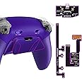 eXtremeRate RISE4 Plus MAX Back Paddles Kit with Clicky Trigger Stops & Rubberized Grip for PS5 Controller BDM-030 040 050, Remappable Back Buttons Kit for PS5 Controller - Galactic Purple