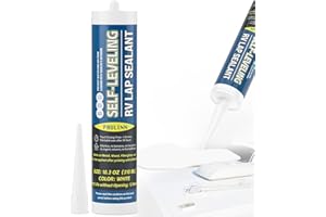 PAULINN RV Roof Sealant Self Leveling, Lap Sealant for RV Roofs, Camper Repair, Caulking, Rubber Roof EPDM, Flexible, UV & Wa