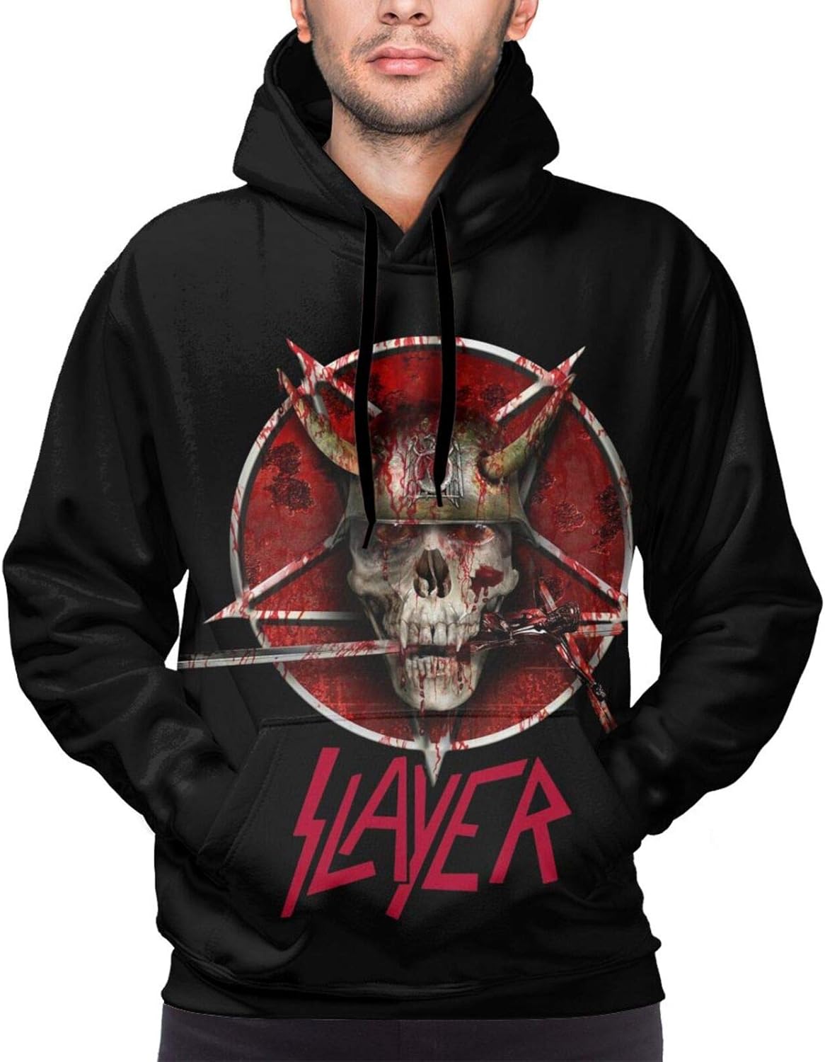 Slayer Band Novelty Hooded Sweatshirts Gifts fo Men Black
