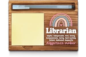 WAINVNIAW WPP14 Self-Stick Note Pad Holders for Office Decor & Women's Gifts - Librarian Style, Thank You Appreciation Gifts