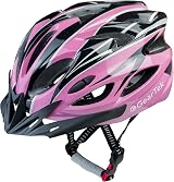 GearTek Bicycle Helmet With Sun Visor Lightweight Adjustable Unisex Pink/Black view 8