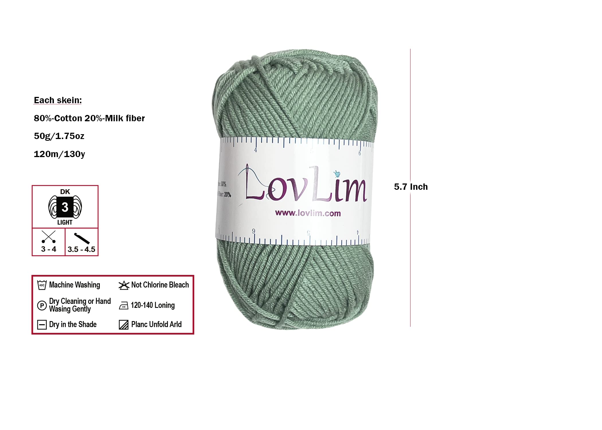 Crochet Yarn, 10x50g Soft Cotton Yarn Skeins, 1200+ Yards, for Crochet and Knitting, Free Crochet/Amigurumi Patterns, Craft DK Yarn Perfect Starter Kit (Autumn)