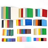 MALEKO 120 Pieces Classic Base Plates Bricks Parts, Flat Board Small Baseplates Mat Multipacks, Bulk Building Blocks