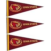 Iowa State Mini Pennants - Size: 4" x 9" - Officially Licensed - 3 Pennants Per Pack