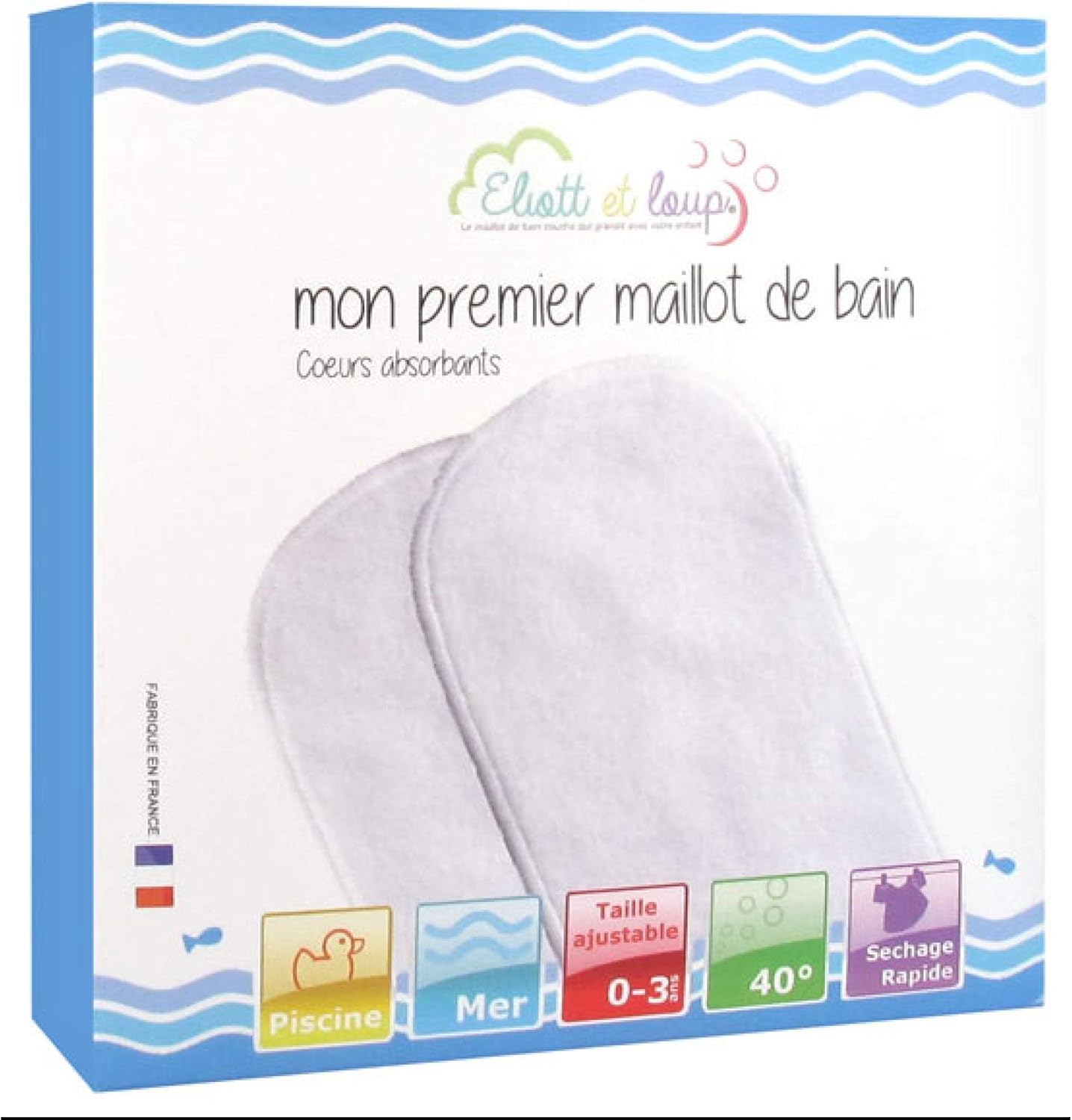 Eliott Et Loup Coeurs Absorbants Maillot De Bain Couche A Scratch Ajustable Enfant 0 3 Ans Ecru Taille Unique Sechage Rapide Amazon Fr Sports Et Loisirs