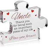 Uncle Gifts - Decorative Favorite Uncle Gift - Acrylic Plaque with Red Velvet Bag, Cleaning Cloth, Envelope - Great Birthday Gift, from Niece, Nephew
