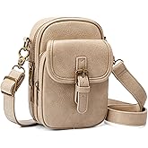 Small Crossbody Cell Phone Purse for Women Vintage Mini Crossbody Bag with Card Slots, Vegan Leather Phone Wallet Pouch