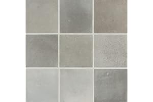 Bedrosians Celine 4" x 4" Matte Porcelain Floor & Wall Tile, Greige (50-Pack, 5.38 SF)