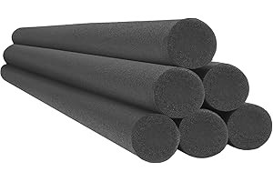 Chochkees Black Pool Noodles Swimming Solid Core Foam Tube, Floating Thick Noodles for Floating, Pool Accessories, 52"