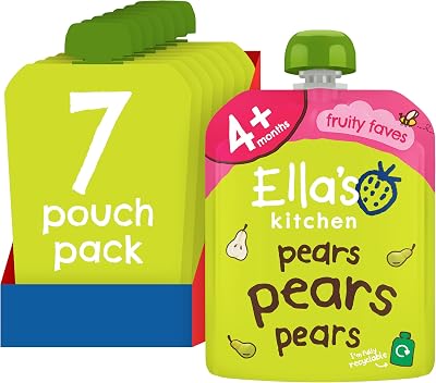 Ella's Kitchen Stage 1 Pears 70 g Pack of 7 from 4 Months First Taste