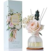 KIYIGIFT Reed Diffuser Set,4.06 oz Scented Diffuser with 6 Sticks,Home Fragrance,Reed Diffuser for Bathroom Shelf Decor (Jasmine Rose)