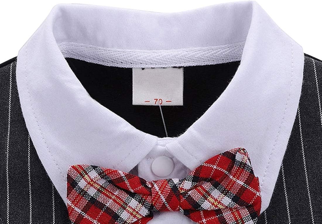 Amzbarley Ensemble Costume Bebe Garcon Gentilhomme Tenu Chemise Pantalon Gilet Nœud Papillon Enfant Manches Longues Fete Soiree Ceremonie Mariage Garcon Vetements Himzomuhely Hu