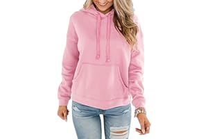 BEADCHICA Womens Casual Hoodies Crew Neck Long Sleeve Sweatshirts with Pocket Lightweight Pullover Tops
