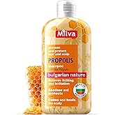 Milva Itchy Scalp Shampoo with Propolis - 6.7 Fl Oz Honey Bee Propolis Shampoo - Itchy Scalp Treatment & Anti Dandruff - Strengthens, Prevents Breakage & Protects Hair - Made in Bulgaria - 200ml